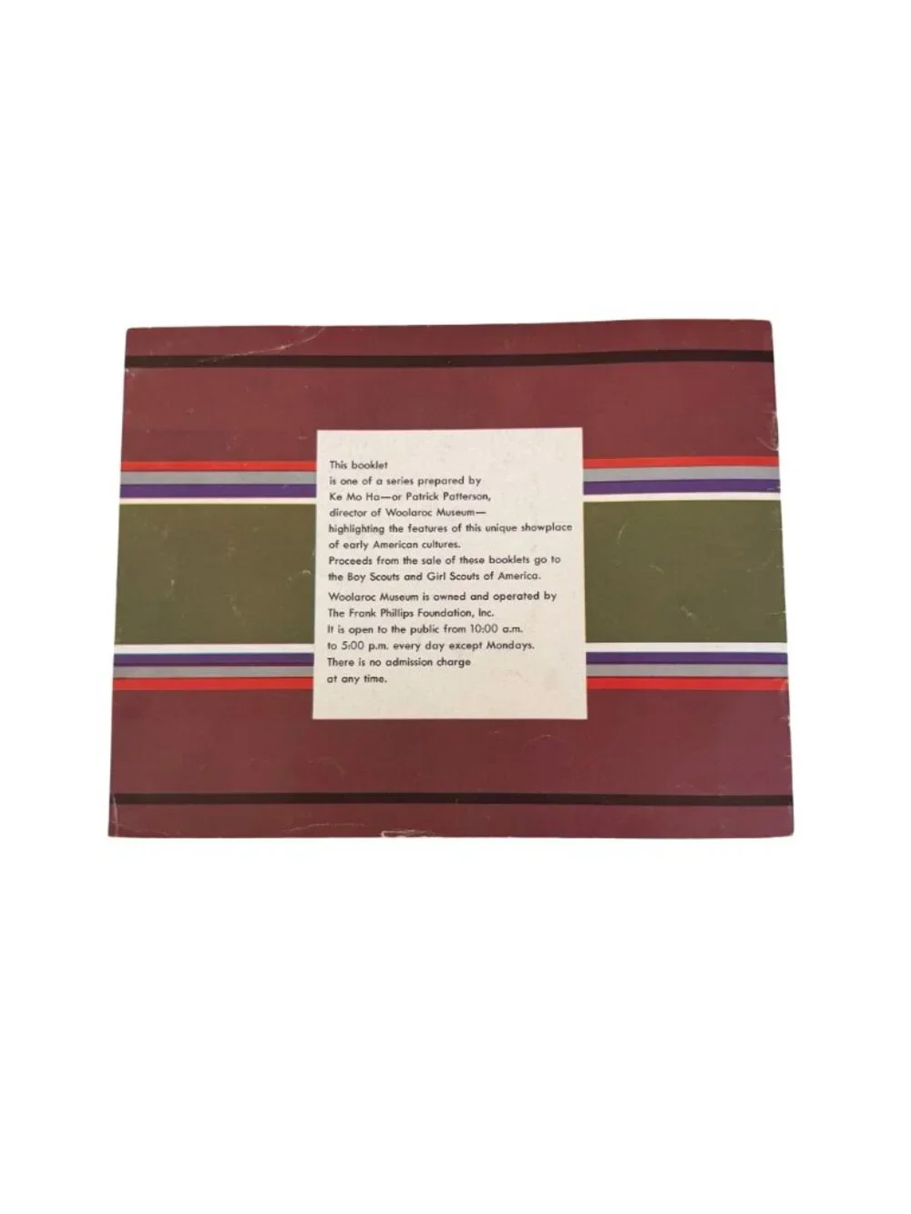 Sally Of Woolaroc Booklet Ke Mo Ha Osage Indian Museum Patrick Patterson 1952